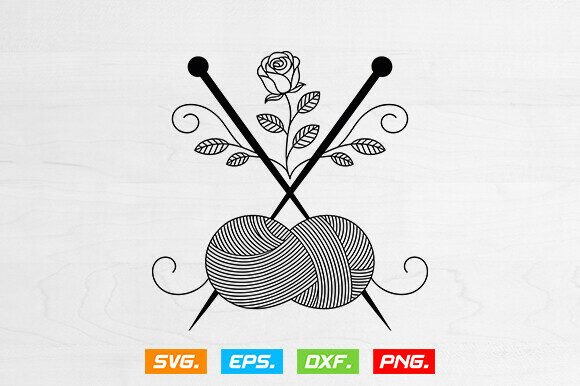 Crochet Svg,Knitting Svg,Floral Knitting