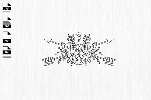 Floral Arrow SVG, Boho Arrow Review
