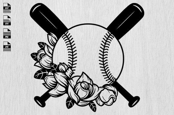 Floral Baseball Svg,Baseball Svg