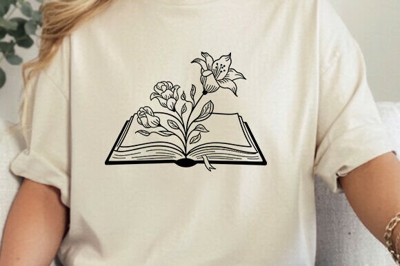 Floral Book Svg, Book, Reading, Read