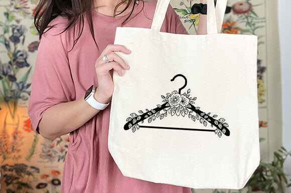 Floral Hangers Svg, Clothing Hanger Svg