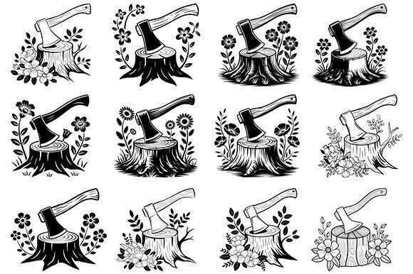 Floral Lumberjack Svg Bundle