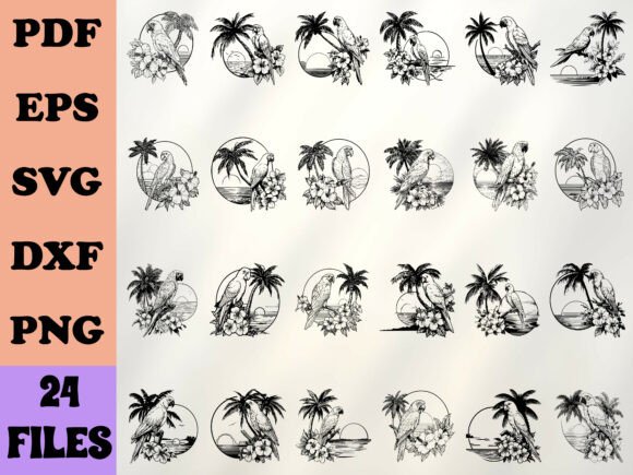 Floral Parrot SVG for Real Projects
