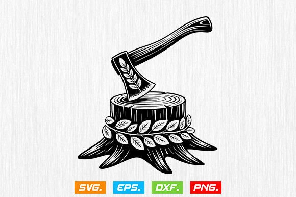 Lumberjack Axe SVG, Floral Lumberjack Svg